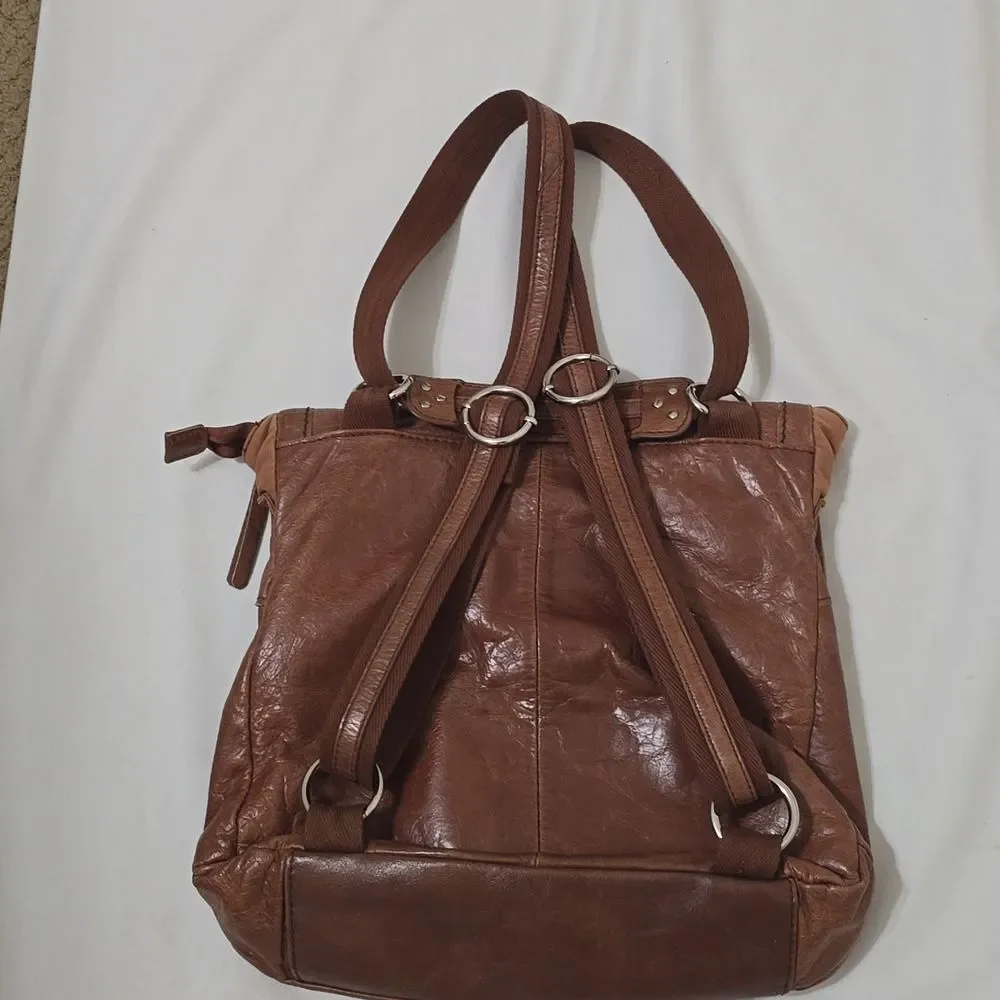 The Sak Backpack/crossbody Brown Leather Women's Bag